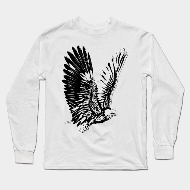 Eagle Long Sleeve T-Shirt by Nimmersatt